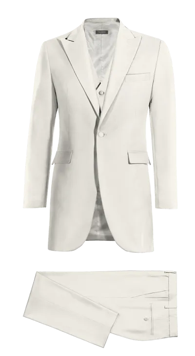 White frock coat with white waistcoat