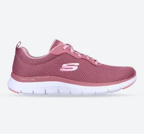 Women's Wide Fit Skechers 149303 Flex Appeal 4.0 Brilliant View Sneakers - Mauve