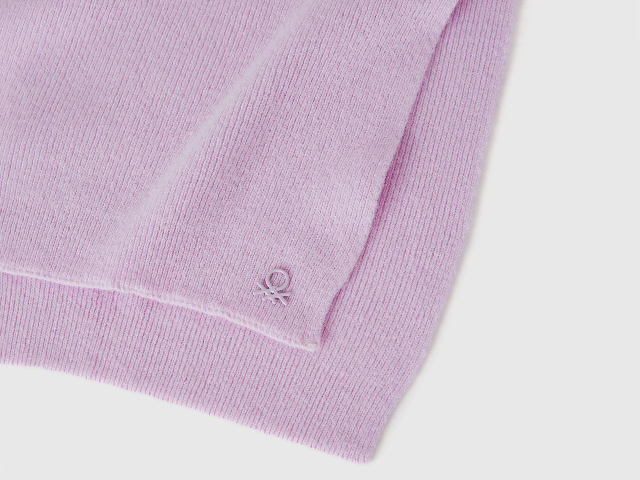 Wool blend scarf - Lilac | Benetton