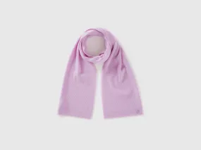 Wool blend scarf - Lilac | Benetton