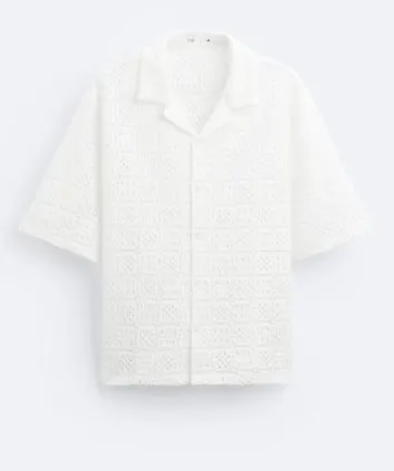 ZARA  |Cotton Short Sleeves Shirts